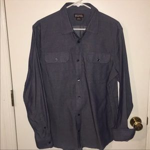Michael Kors Blue & White Button Down Shirt (L)